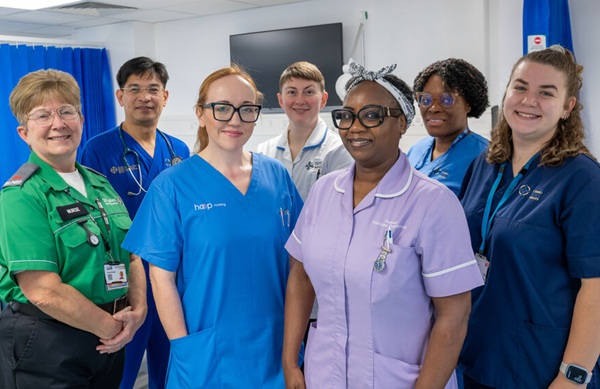 Group of nursing staff in a hospital ward