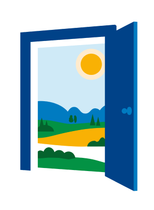 an open door