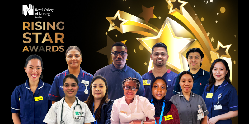 Group photo of the RCN London Rising Stars of 2025 
