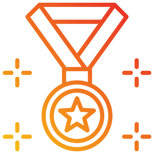 Graphic of a shining medal