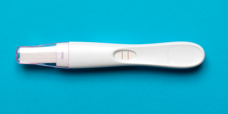 A pregnancy test 
