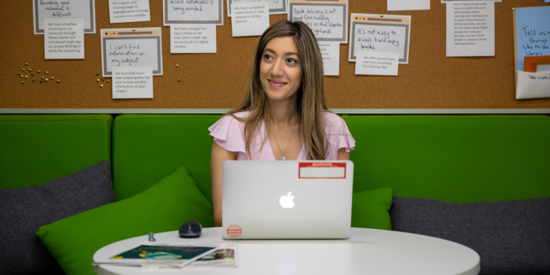 Student at a desk