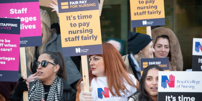 RCN Wales picket line