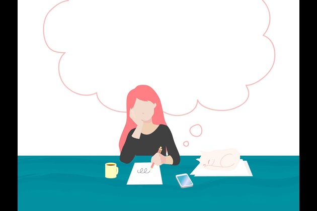 Reflective writing illustration