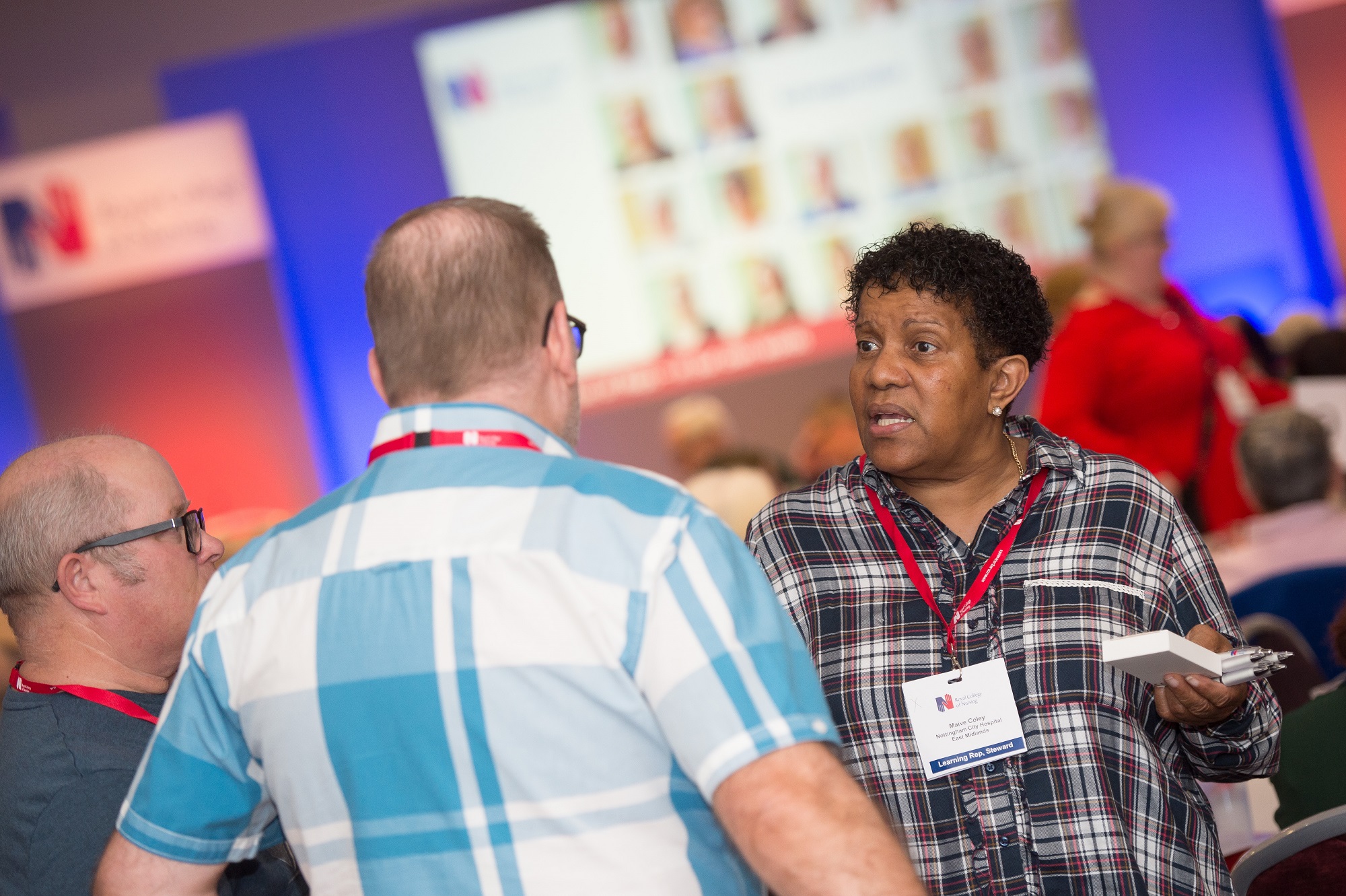 Reps talking at the RCN Joint Reps conference