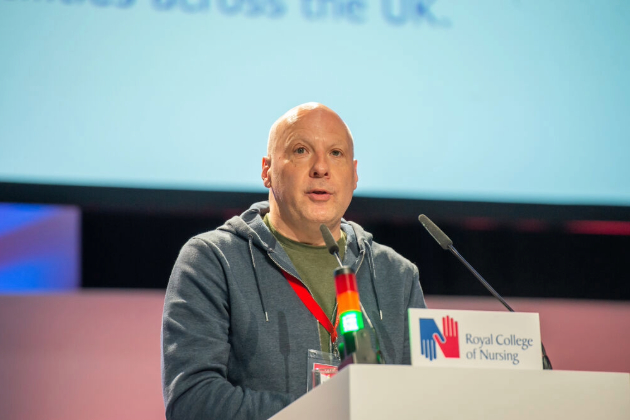 Jason Warriner speaking at RCN Congress 2023