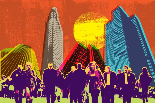 illustration of the impact of climate change in a city