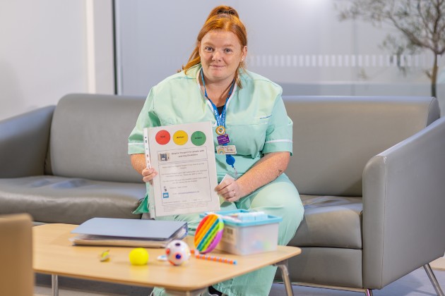 Tara with sensory equipment