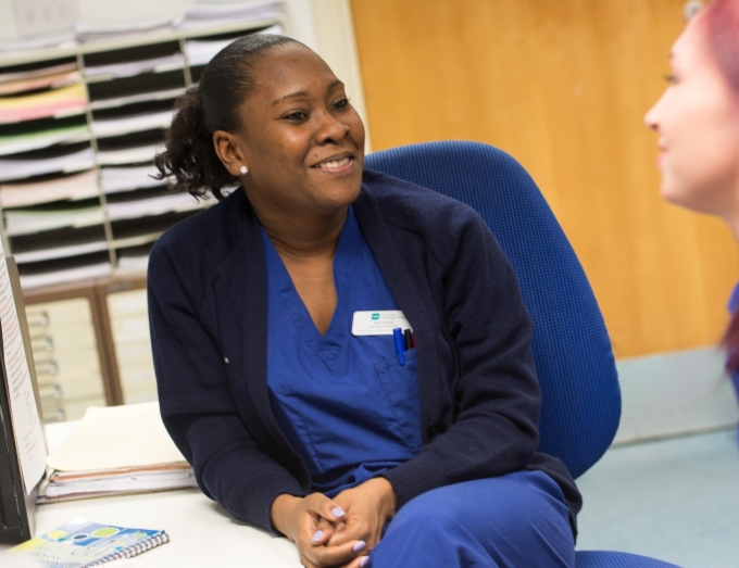 Nursing staff having a chat