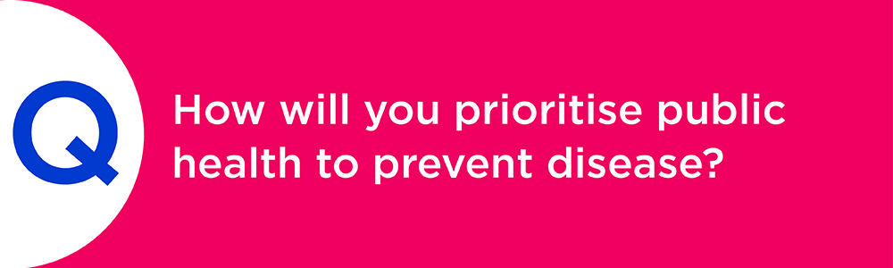 Question banner preventing disease