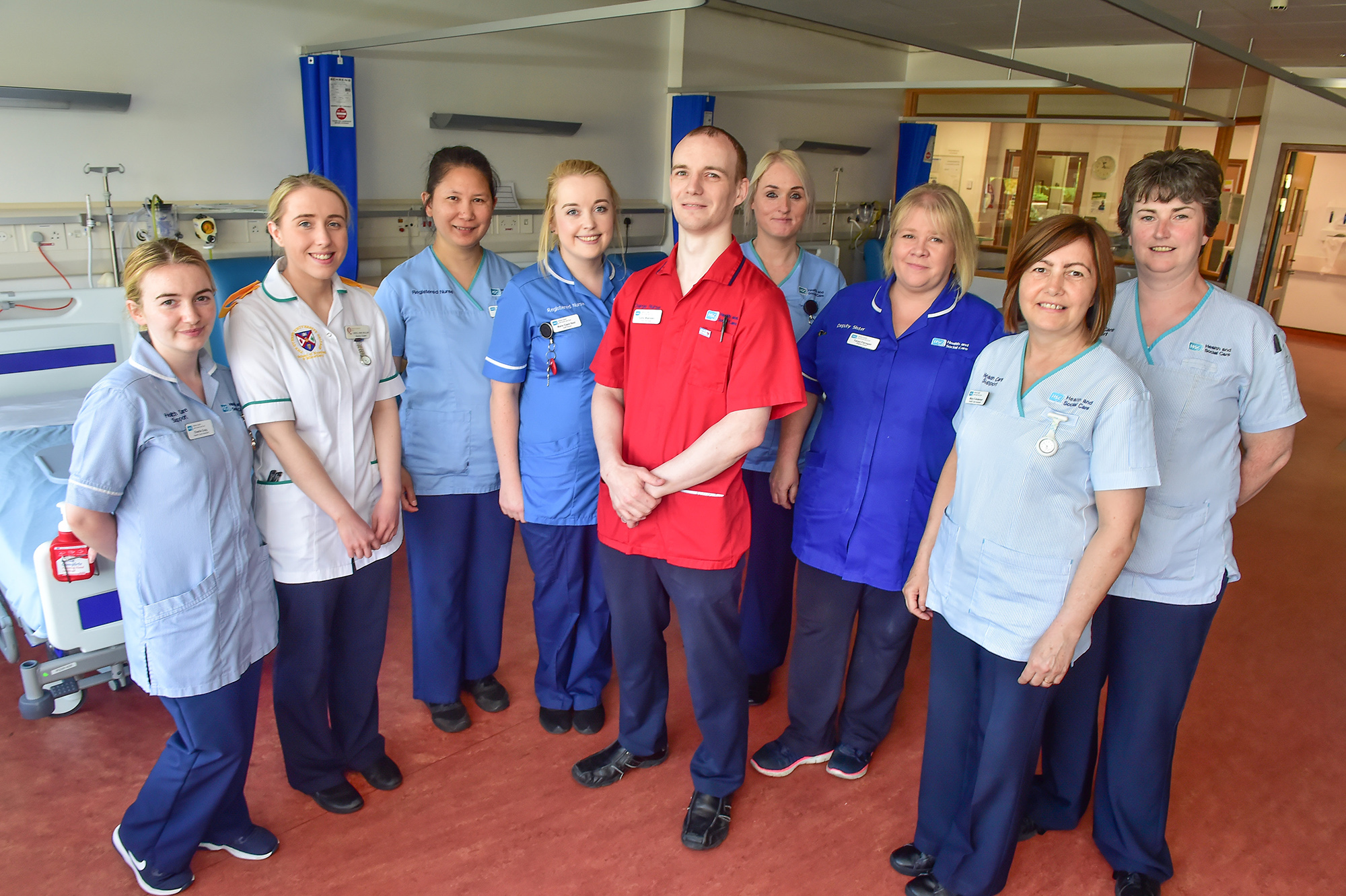 Chris Wamsley with his team