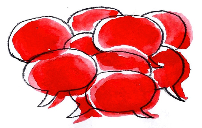 Illustration of a group of speech bubbles
