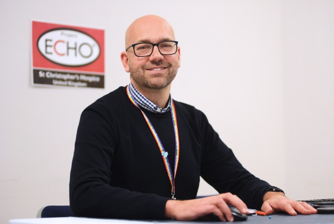 Nigel Dodds running Project ECHO at St Christopher's Hospice Lewisham