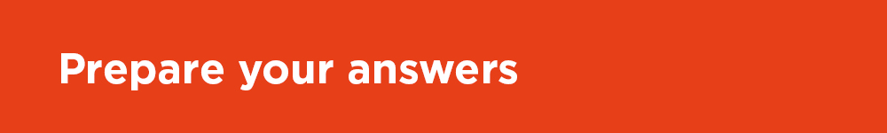 Prepare your answers text
