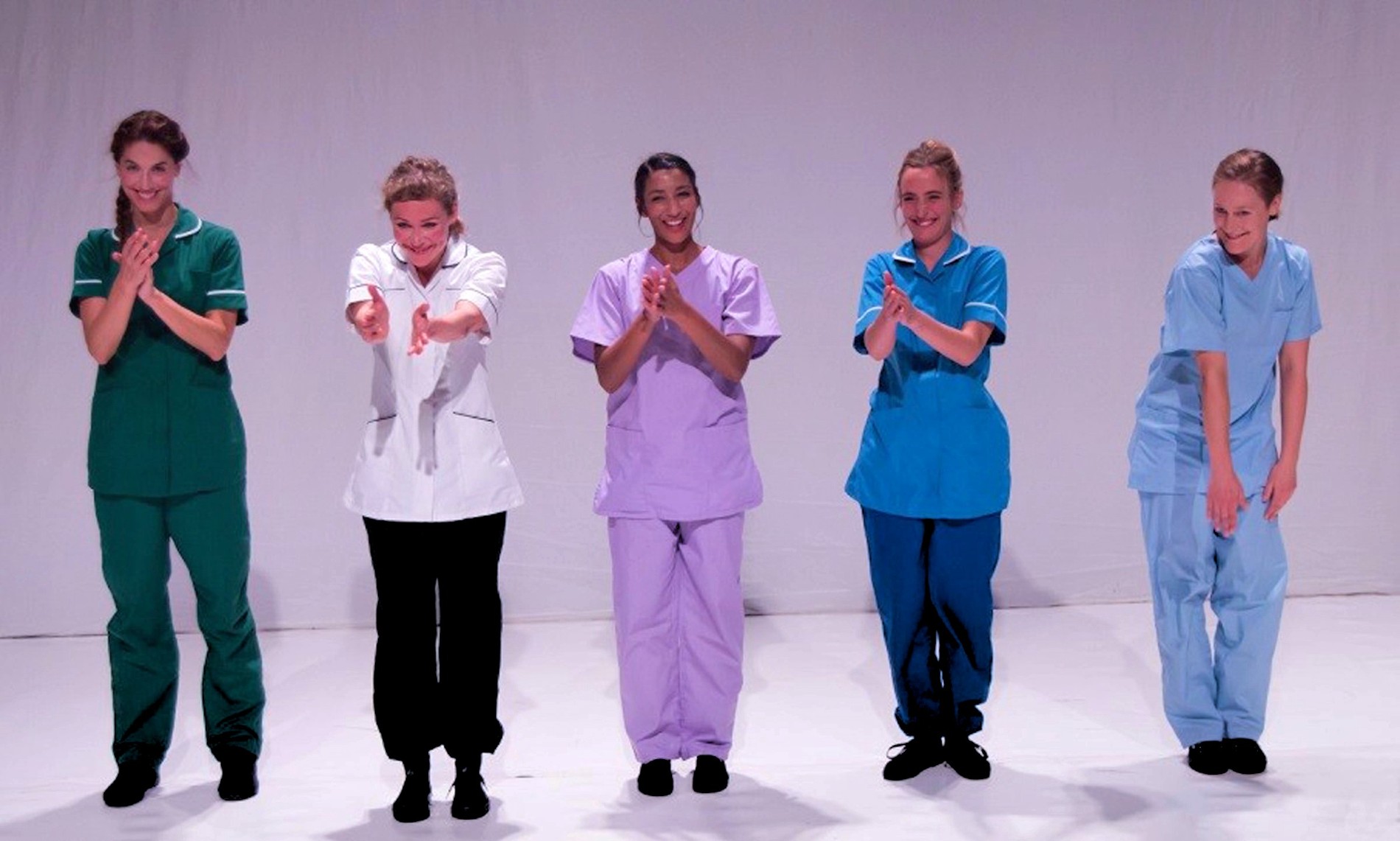 Nursing students doing drama class