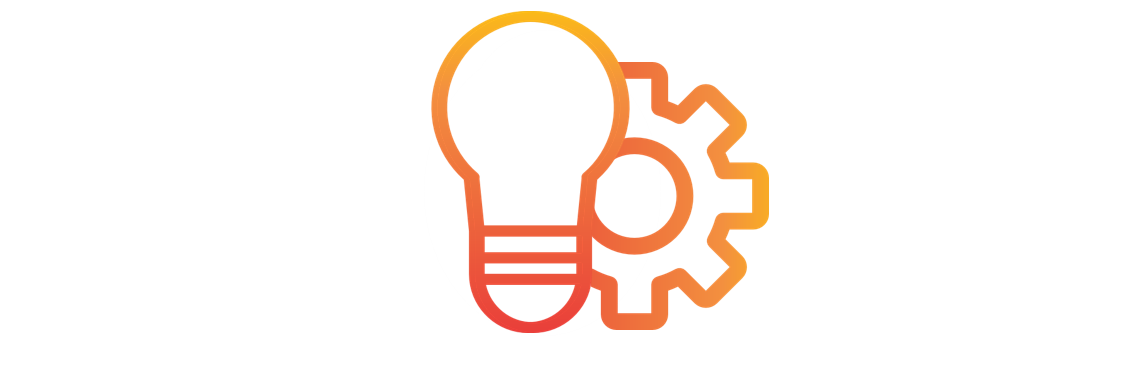 Infographic of a lightbulb and cog to demonstrate subject learning and knowledge