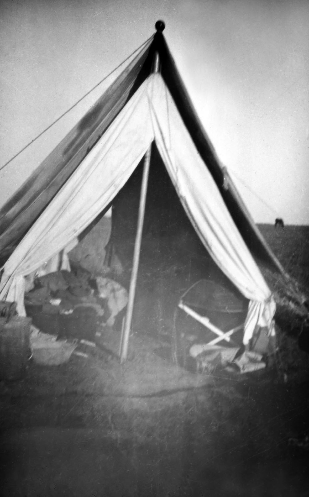 A single tents for two persons, possibly in Medjidia, the Russian HQ of the Scottish Women’s Hospitals in the Dobrudja district of Romania.